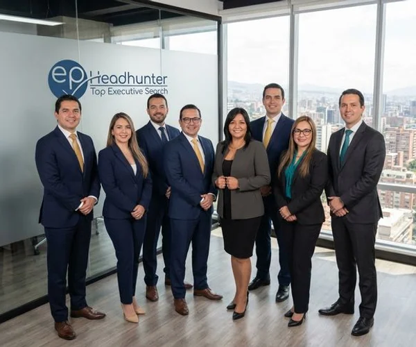 EP HeadHunter executive search team in their Bogota corporate office